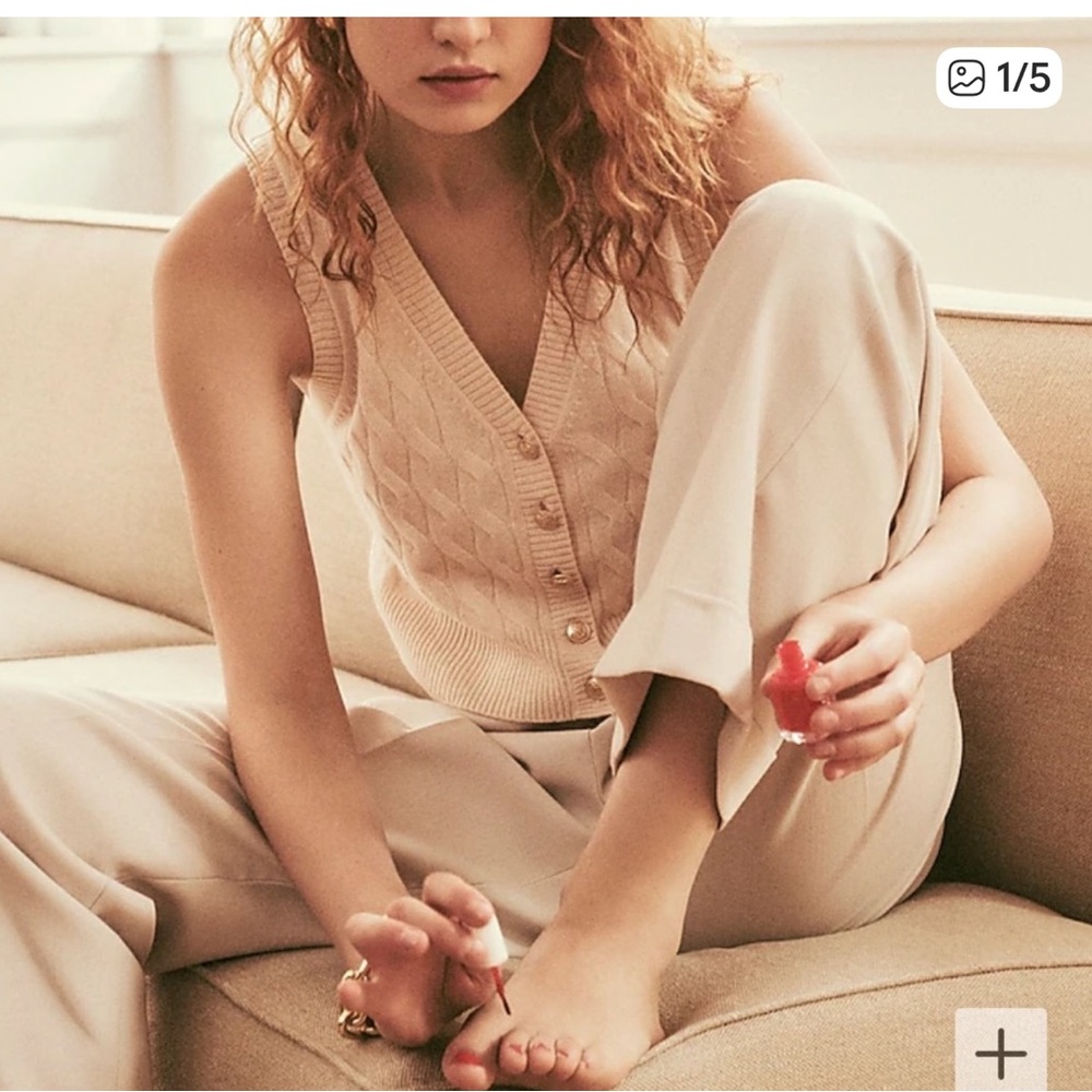 J. Crew Cream Cashmere Vest